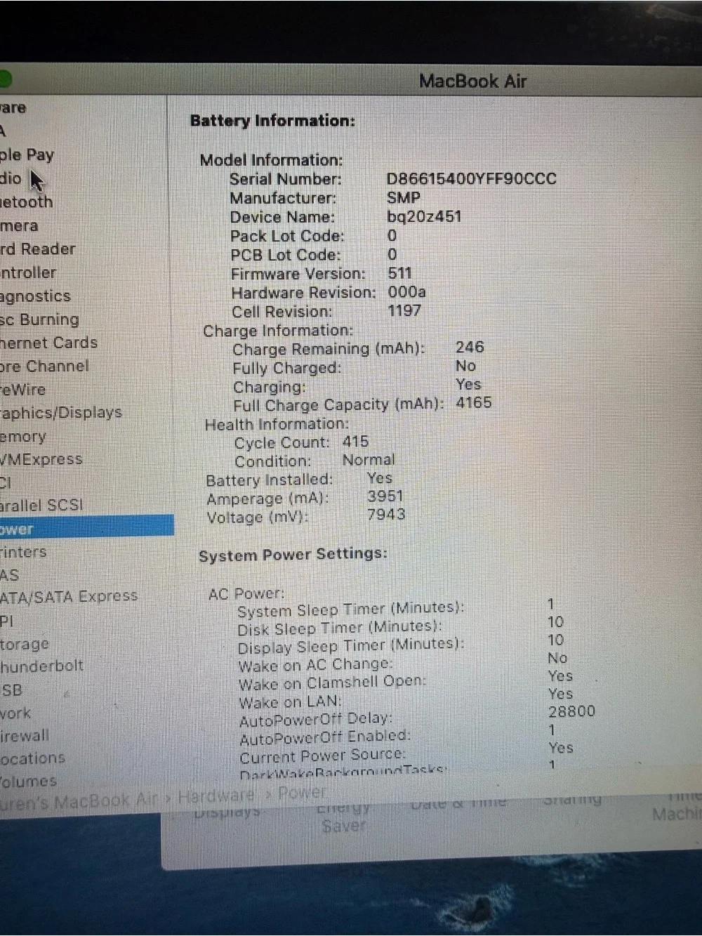 Apple Silver MacBook Air